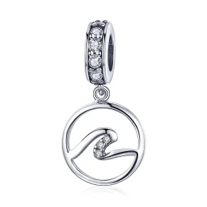 (imagine pentru) Talisman pandantiv Tip Pandora cu Valuri din argint - SCC1031