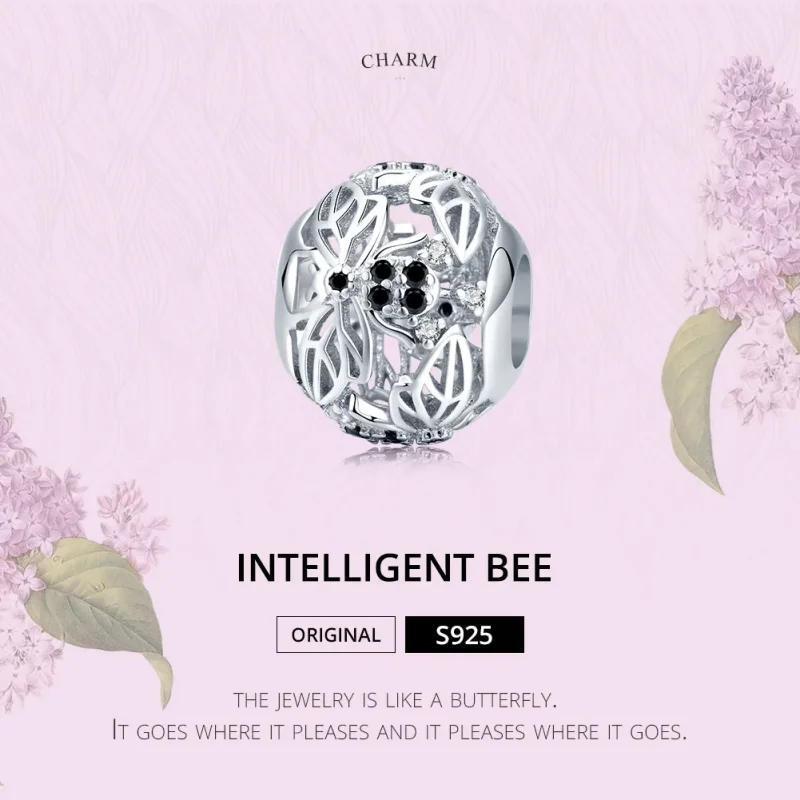 (imagine pentru) Talisman Tip Pandora Albină inteligentă din argint - BSC200 - Vizualizare 6