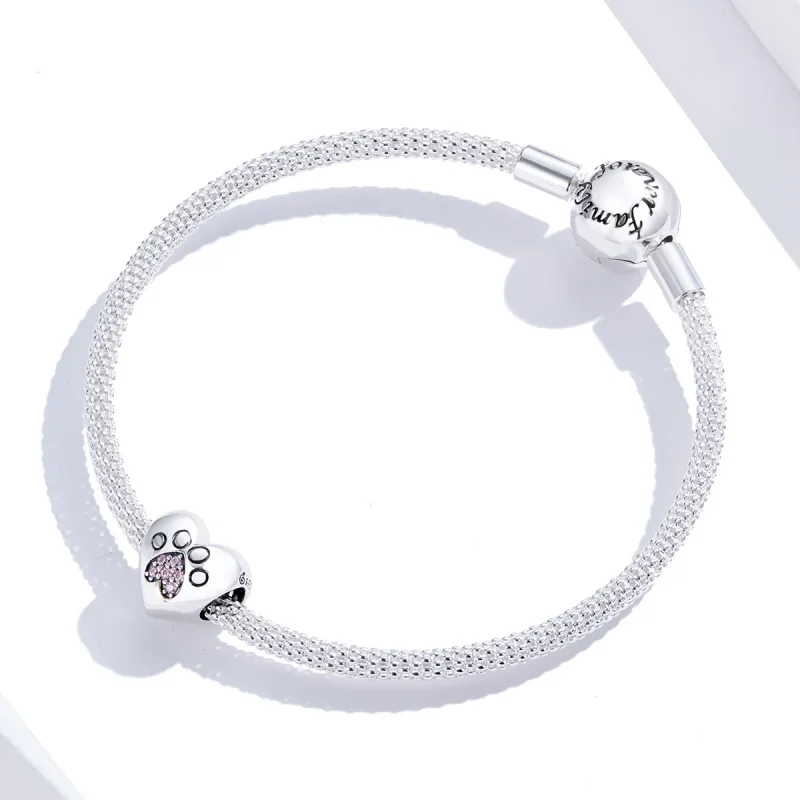 (imagine pentru) Talisman Tip Pandora Amprente pentru animale de companie din argint - BSC209 - Vizualizare 2