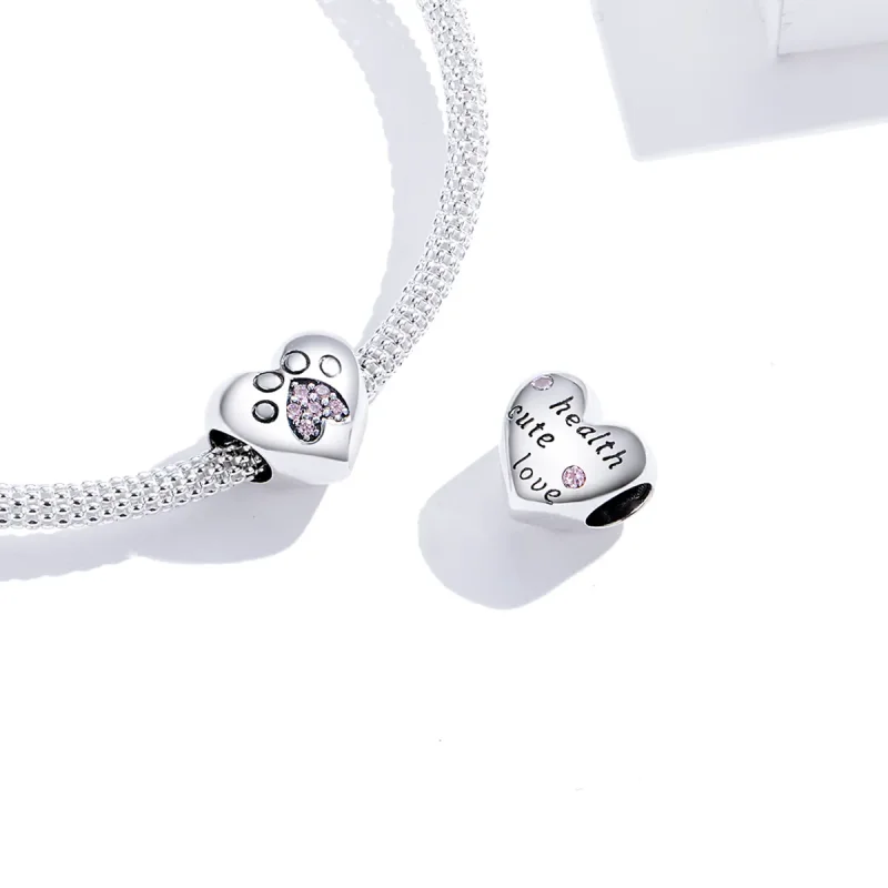 (imagine pentru) Talisman Tip Pandora Amprente pentru animale de companie din argint - BSC209 - Vizualizare 3