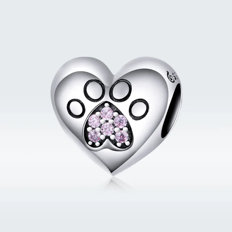 (imagine pentru) Talisman Tip Pandora Amprente pentru animale de companie din argint - BSC209 - Vizualizare 4