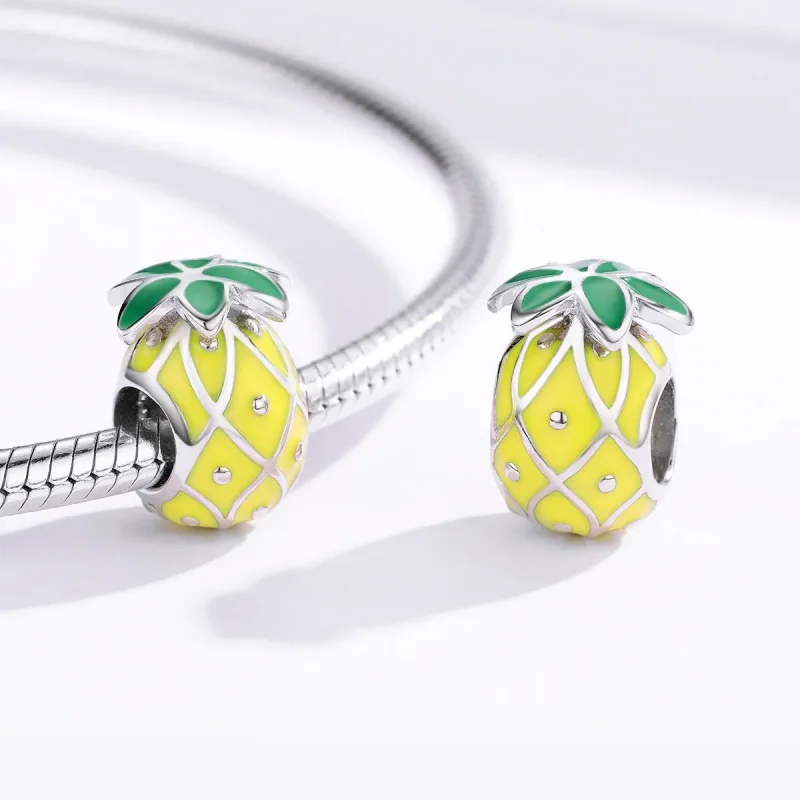 (imagine pentru) Talisman Tip Pandora Ananas din argint - BSC128 - Vizualizare 3
