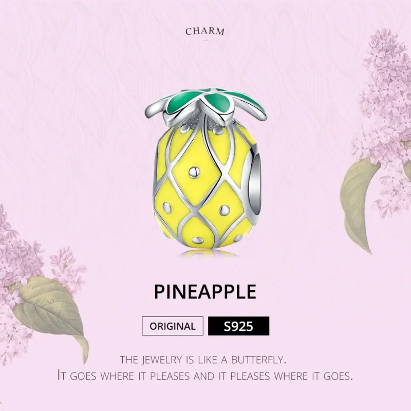 (imagine pentru) Talisman Tip Pandora Ananas din argint - BSC128 - Vizualizare 5