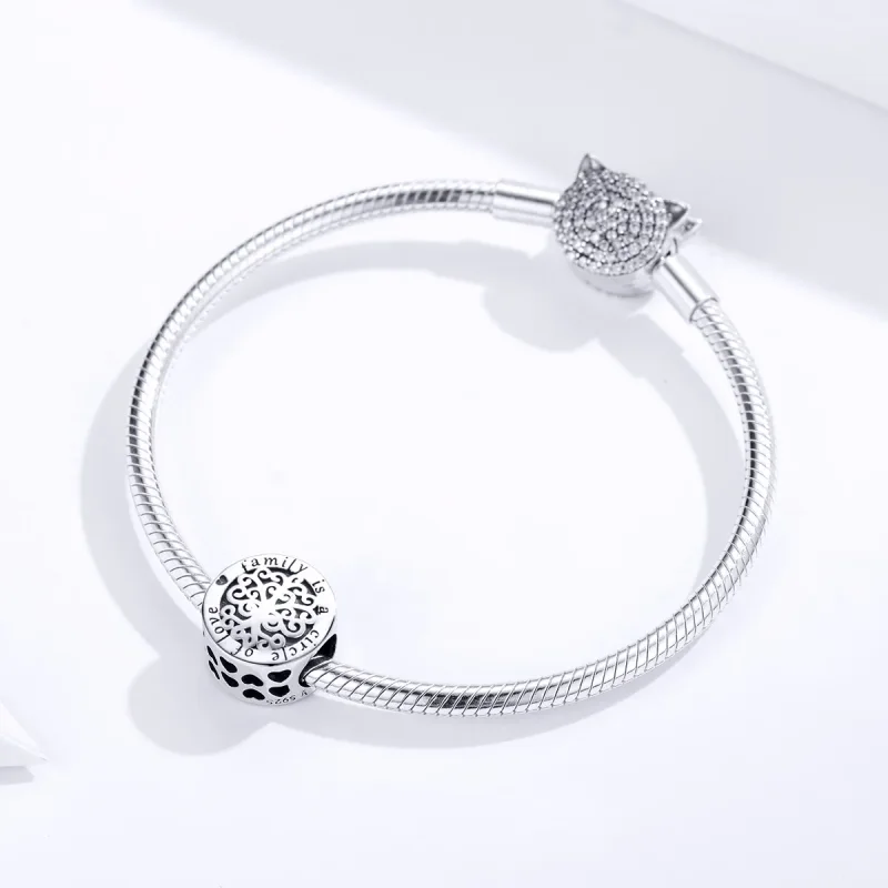(imagine pentru) Talisman Tip Pandora Arborele genealogic spumant din argint - SCC1324 - Vizualizare 3