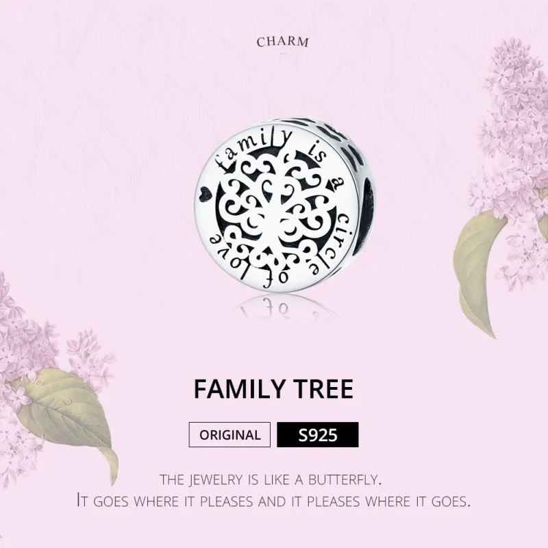 (imagine pentru) Talisman Tip Pandora Arborele genealogic spumant din argint - SCC1324 - Vizualizare 6