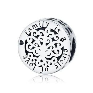 (imagine pentru) Talisman Tip Pandora Arborele genealogic spumant din argint - SCC1324