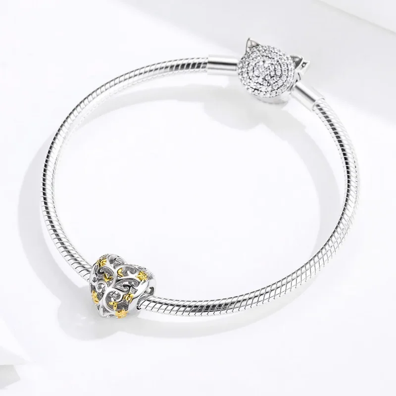 (imagine pentru) Talisman Tip Pandora Arborele vieții în două nuanțe - SCC1249 - Vizualizare 3