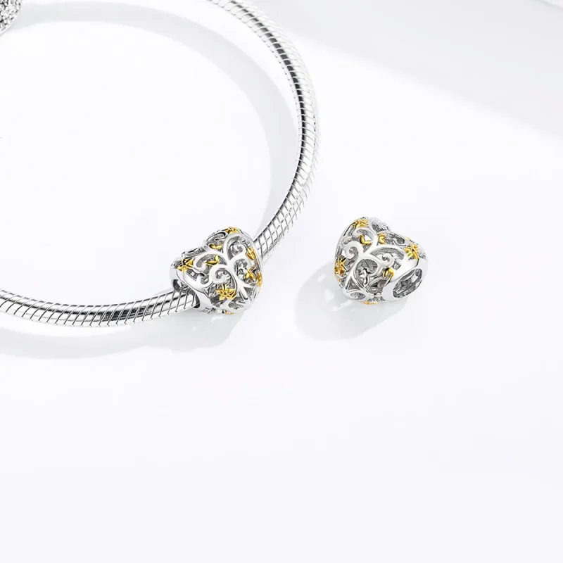 (imagine pentru) Talisman Tip Pandora Arborele vieții în două nuanțe - SCC1249 - Vizualizare 4