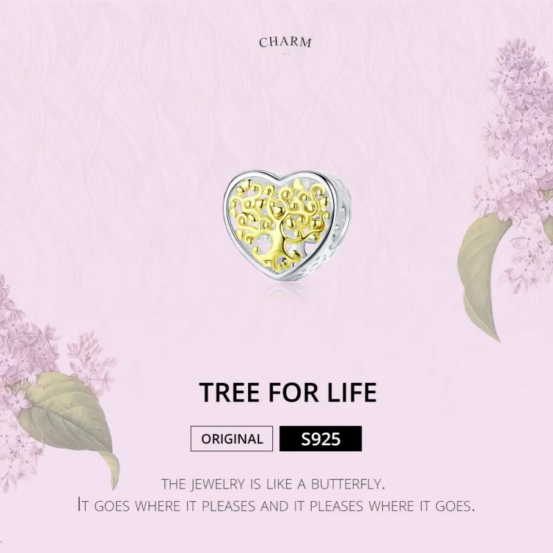 (imagine pentru) Talisman Tip Pandora Arborele vieții în două nuanțe - SCC1264 - Vizualizare 2
