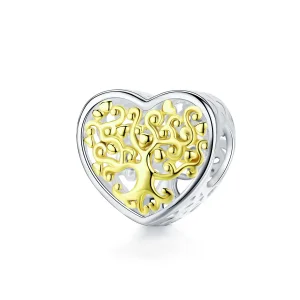 (imagine pentru) Talisman Tip Pandora Arborele vieții în două nuanțe - SCC1264