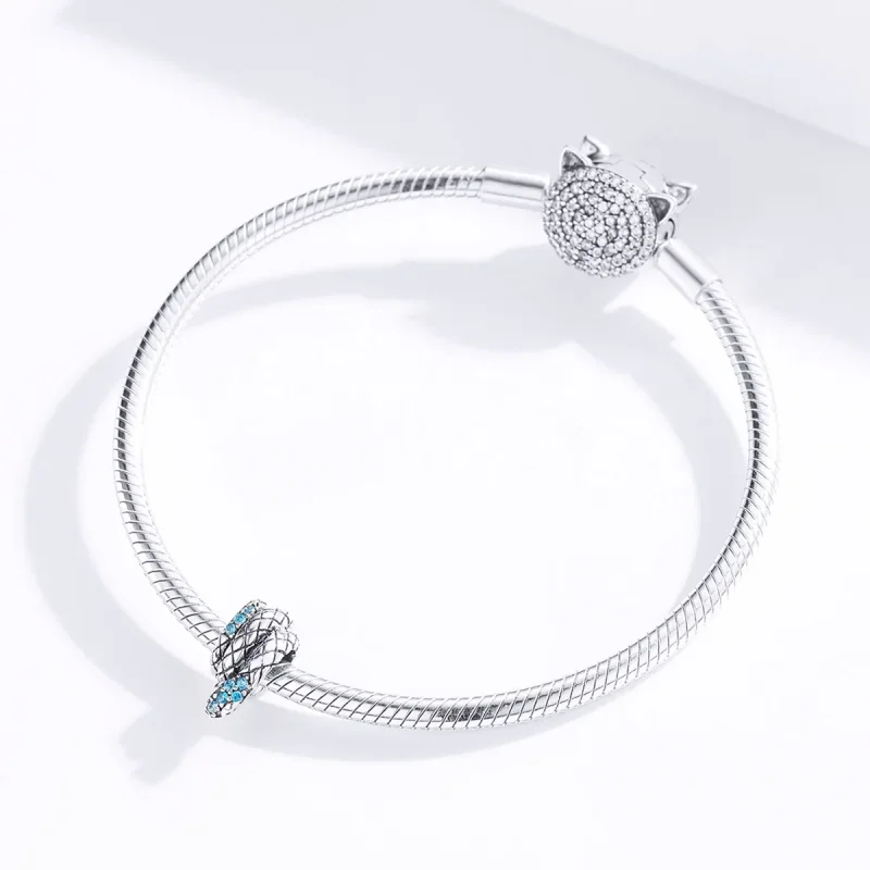(imagine pentru) Talisman Tip Pandora Șarpe retro din argint - SCC1351 - Vizualizare 2