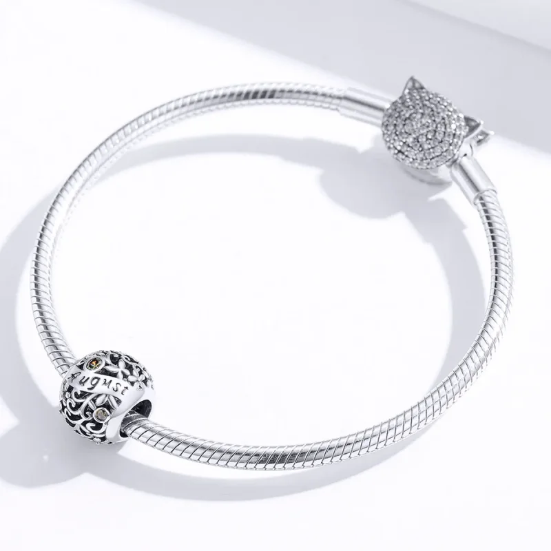 (imagine pentru) Talisman Tip Pandora August Peridot Birthstone din argint - SCC1385-8 - Vizualizare 2
