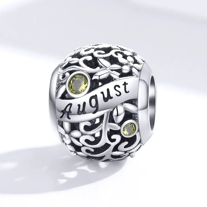 (imagine pentru) Talisman Tip Pandora August Peridot Birthstone din argint - SCC1385-8 - Vizualizare 4