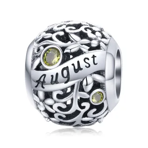 (imagine pentru) Talisman Tip Pandora August Peridot Birthstone din argint - SCC1385-8