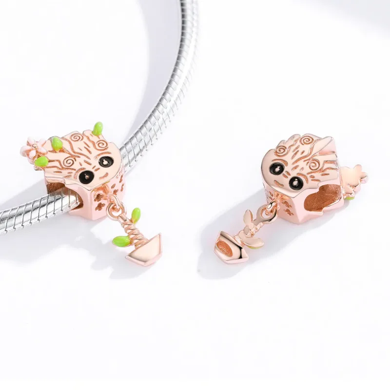 (imagine pentru) Talisman Tip Pandora Baby Groot din aur rose - BSC130 - Vizualizare 3
