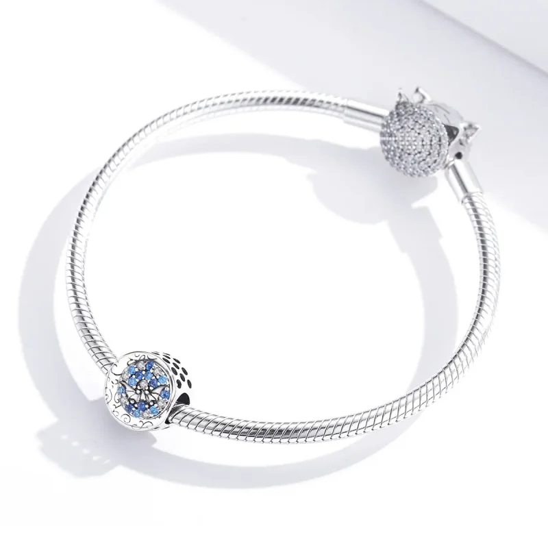 (imagine pentru) Talisman Tip Pandora Blue Stone Misterios Bat din argint - SCC1554 - Vizualizare 2