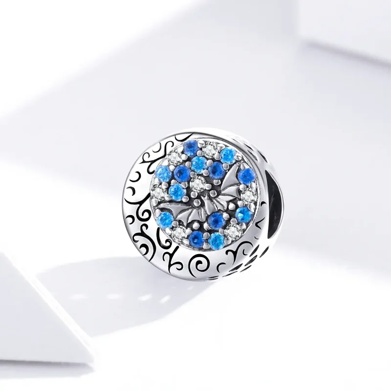 (imagine pentru) Talisman Tip Pandora Blue Stone Misterios Bat din argint - SCC1554 - Vizualizare 3