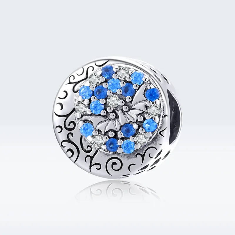 (imagine pentru) Talisman Tip Pandora Blue Stone Misterios Bat din argint - SCC1554 - Vizualizare 5