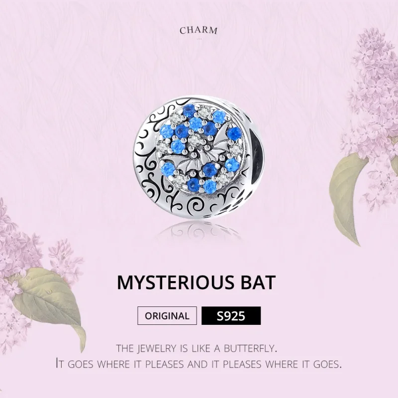 (imagine pentru) Talisman Tip Pandora Blue Stone Misterios Bat din argint - SCC1554 - Vizualizare 6