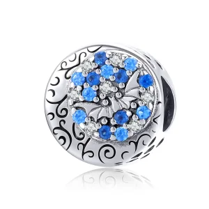 (imagine pentru) Talisman Tip Pandora Blue Stone Misterios Bat din argint - SCC1554