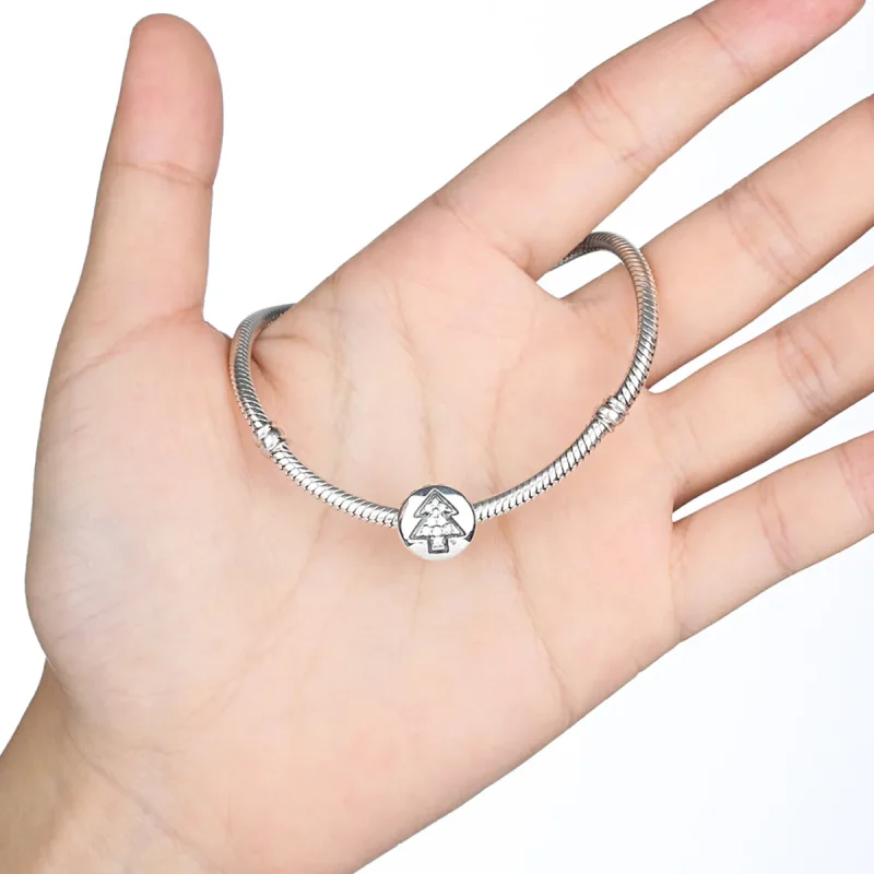 (imagine pentru) Talisman Tip Pandora Brad de Crăciun din argint - SCC064 - Vizualizare 4