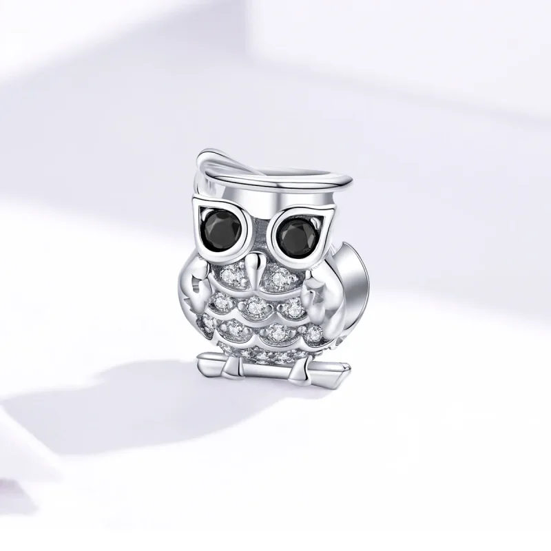 (imagine pentru) Talisman Tip Pandora Bufniţă din argint - BSC124 - Vizualizare 3