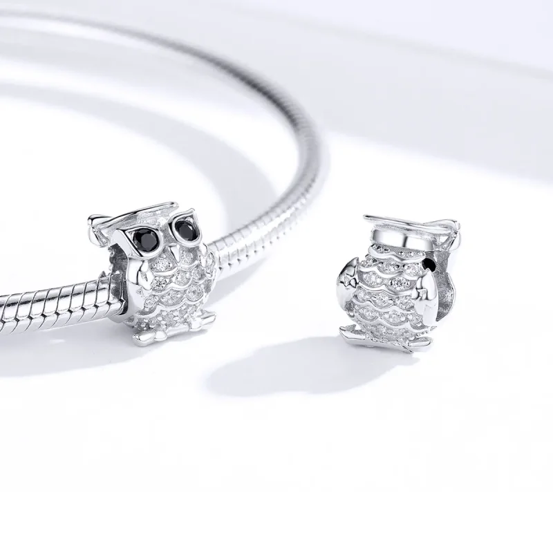 (imagine pentru) Talisman Tip Pandora Bufniţă din argint - BSC124 - Vizualizare 4