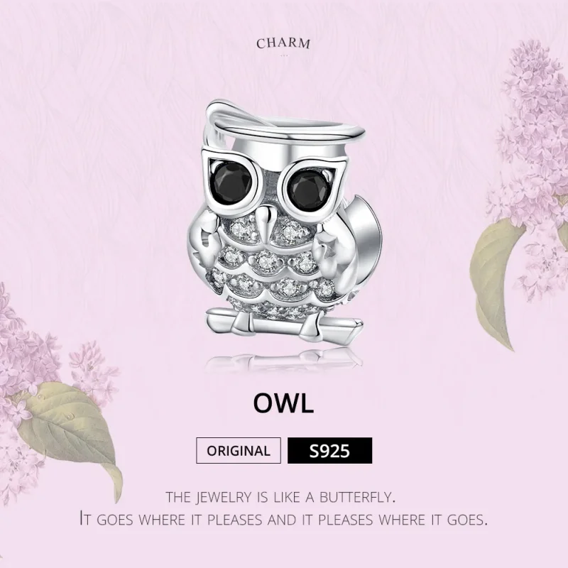 (imagine pentru) Talisman Tip Pandora Bufniţă din argint - BSC124 - Vizualizare 5