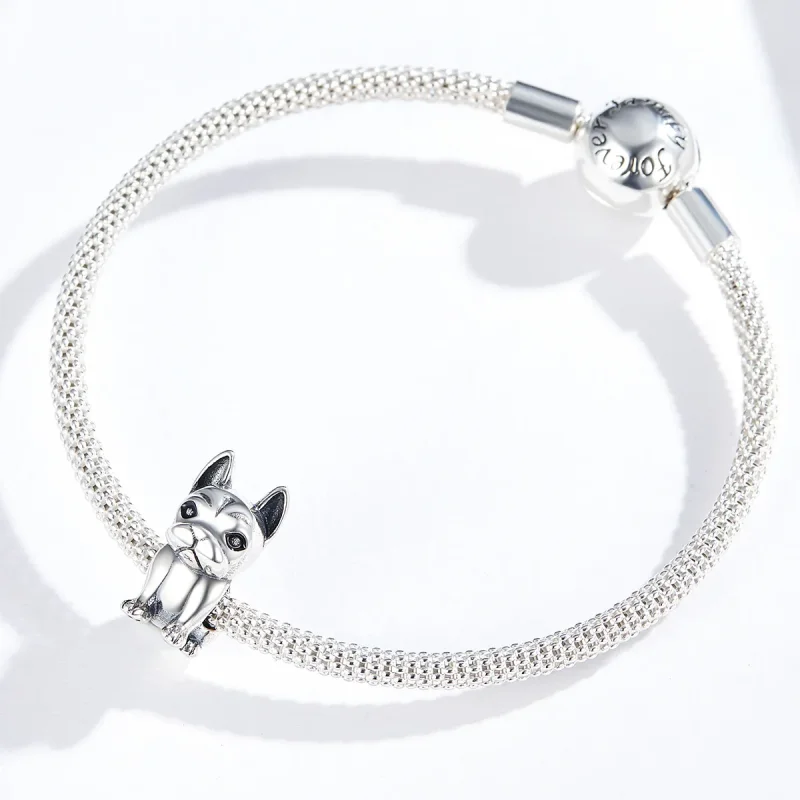 (imagine pentru) Talisman Tip Pandora Buldog francez din argint - SCC1306 - Vizualizare 4