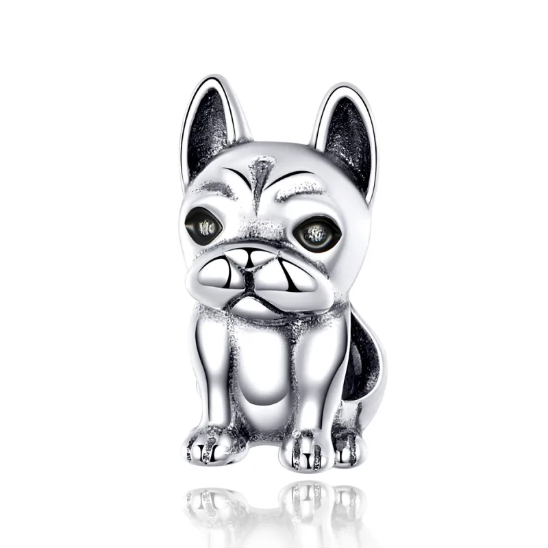 (imagine pentru) Talisman Tip Pandora Buldog francez din argint - SCC1306