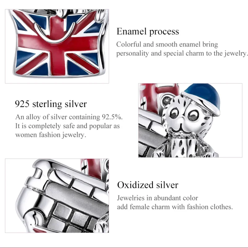 (imagine pentru) Talisman Tip Pandora Cadouri britanice din argint - SCC1740 - Vizualizare 7