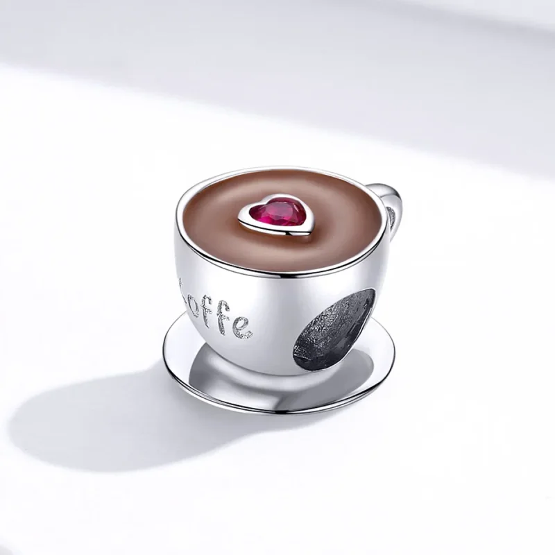 (imagine pentru) Talisman Tip Pandora Cafea de după-amiază din argint - SCC1286 - Vizualizare 3