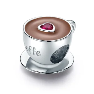 (imagine pentru) Talisman Tip Pandora Cafea de după-amiază din argint - SCC1286