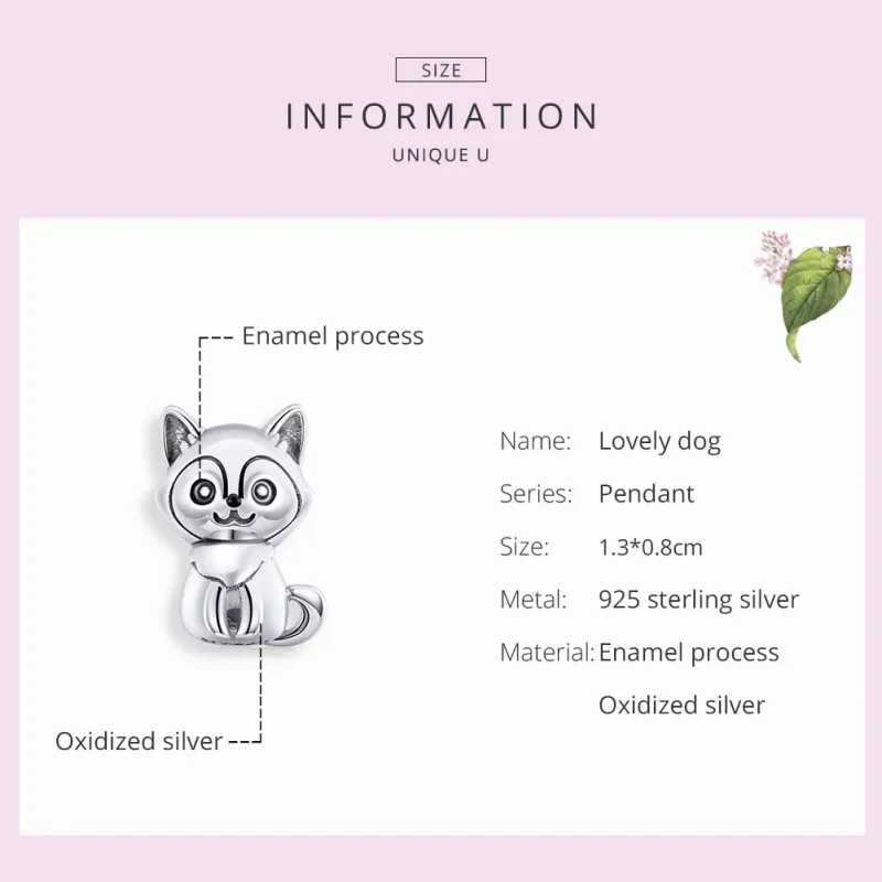 (imagine pentru) Talisman Tip Pandora Caine iubitor din argint - SCC1829 - Vizualizare 7