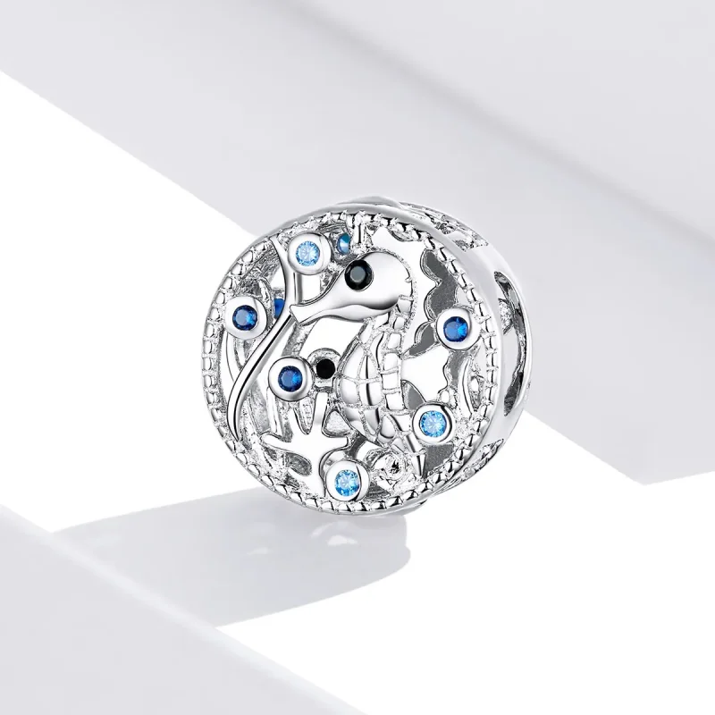 (imagine pentru) Talisman Tip Pandora Calul de mare pe îndelete din argint - BSC266 - Vizualizare 2