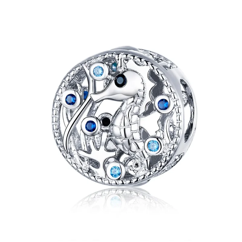 (imagine pentru) Talisman Tip Pandora Calul de mare pe îndelete din argint - BSC266