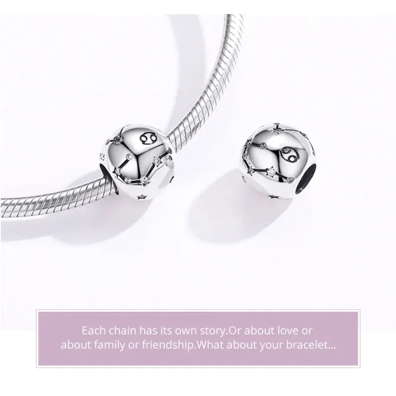 (imagine pentru) Talisman Tip Pandora Cancer din argint - SCC1218-4 - Vizualizare 5