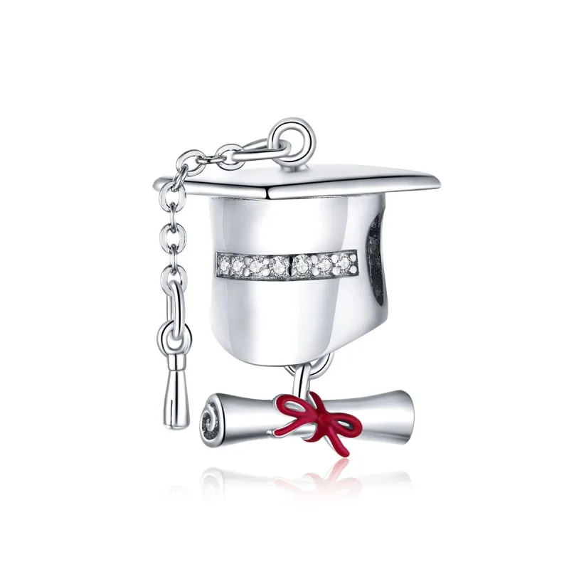 (imagine pentru) Talisman Tip Pandora Capac de absolvire a colegiului din argint - BSC357