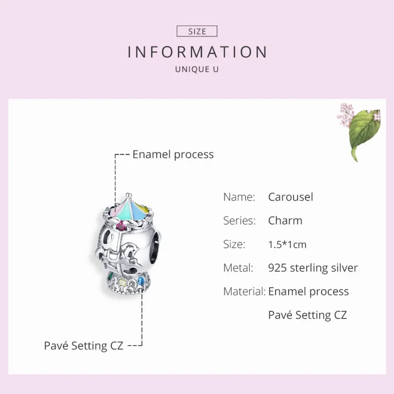 (imagine pentru) Talisman Tip Pandora Carusel din argint - SCC1499 - Vizualizare 7