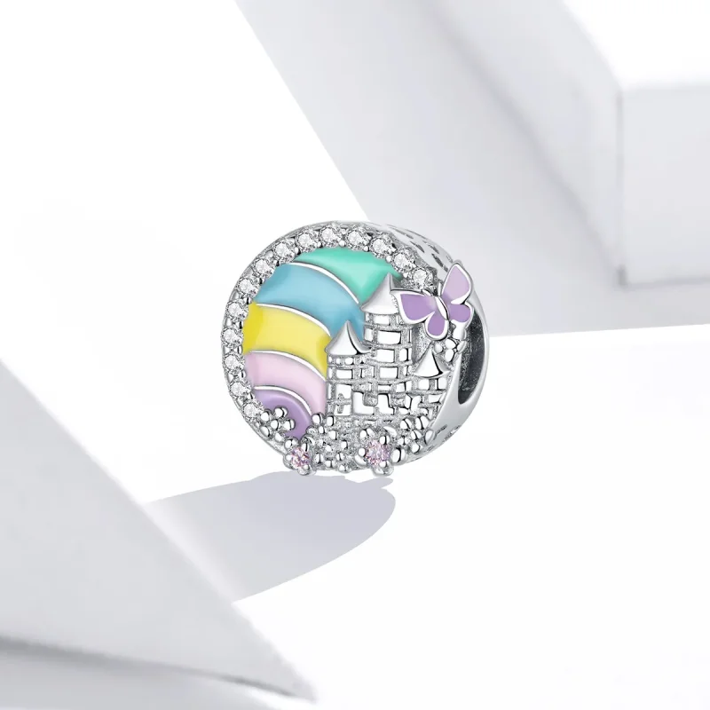 (imagine pentru) Talisman Tip Pandora Castelul Curcubeu din argint - SCC1585 - Vizualizare 2