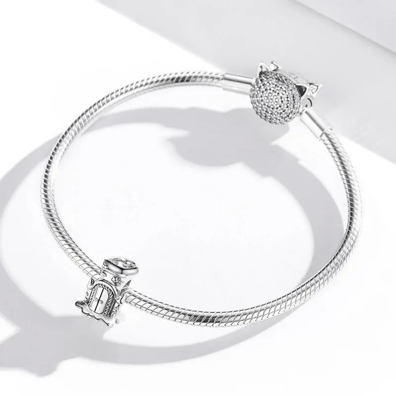 (imagine pentru) Talisman Tip Pandora Castelul Pădurii din argint - SCC1866 - Vizualizare 3