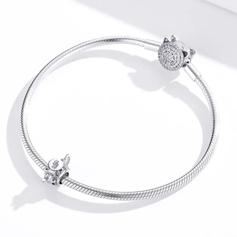 (imagine pentru) Talisman Tip Pandora Ceainic gol din argint - BSC274 - Vizualizare 3