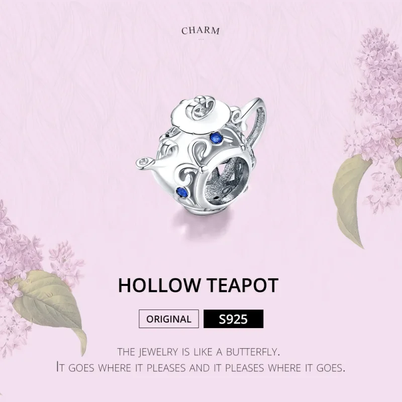 (imagine pentru) Talisman Tip Pandora Ceainic gol din argint - BSC274 - Vizualizare 6