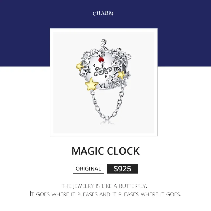 (imagine pentru) Talisman Tip Pandora Ceas magic în două tonuri în două nuanțe - BSC406 - Vizualizare 6