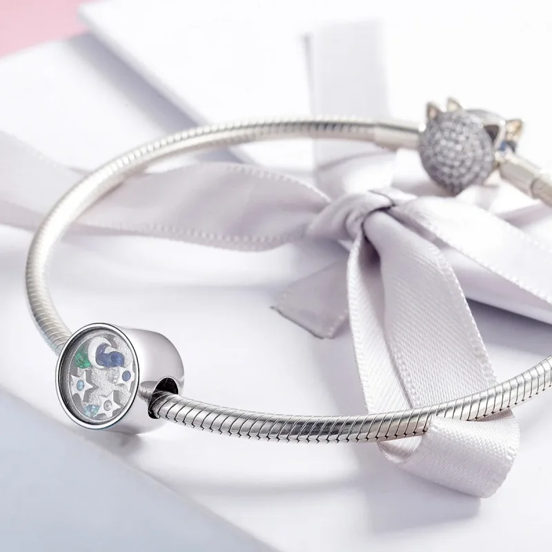 (imagine pentru) Talisman Tip Pandora Cer înstelat din argint - BSC042 - Vizualizare 2