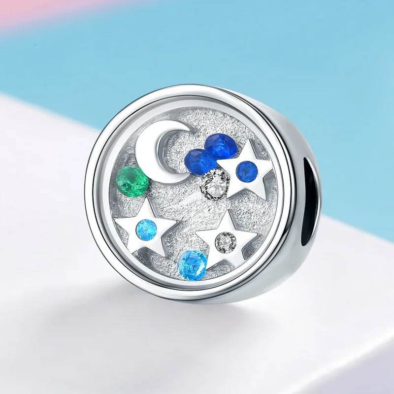 (imagine pentru) Talisman Tip Pandora Cer înstelat din argint - BSC042 - Vizualizare 4