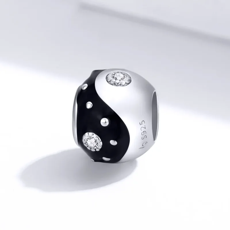 (imagine pentru) Talisman Tip Pandora Chinoiserie Yin Yang din argint - BSC192 - Vizualizare 2