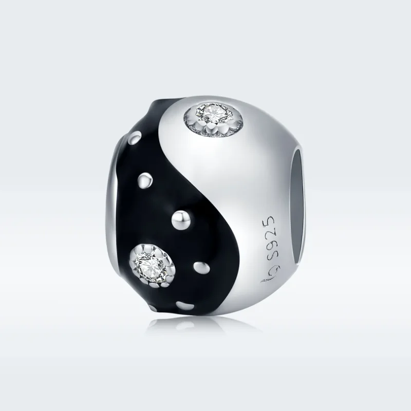(imagine pentru) Talisman Tip Pandora Chinoiserie Yin Yang din argint - BSC192 - Vizualizare 5