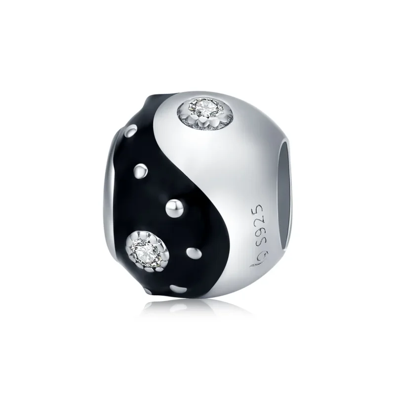 (imagine pentru) Talisman Tip Pandora Chinoiserie Yin Yang din argint - BSC192