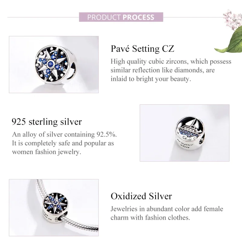 (imagine pentru) Talisman Tip Pandora Călătorii nautice din argint - SCC1197 - Vizualizare 4